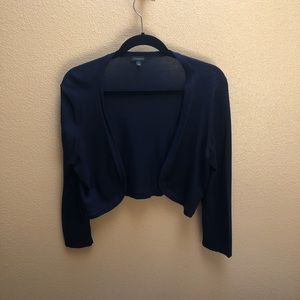 Talbots Navy Bolero Shrug